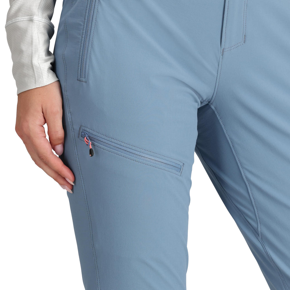 Outdoor Research Cirque Lite pants worn on rugged trail amid alpine scenery