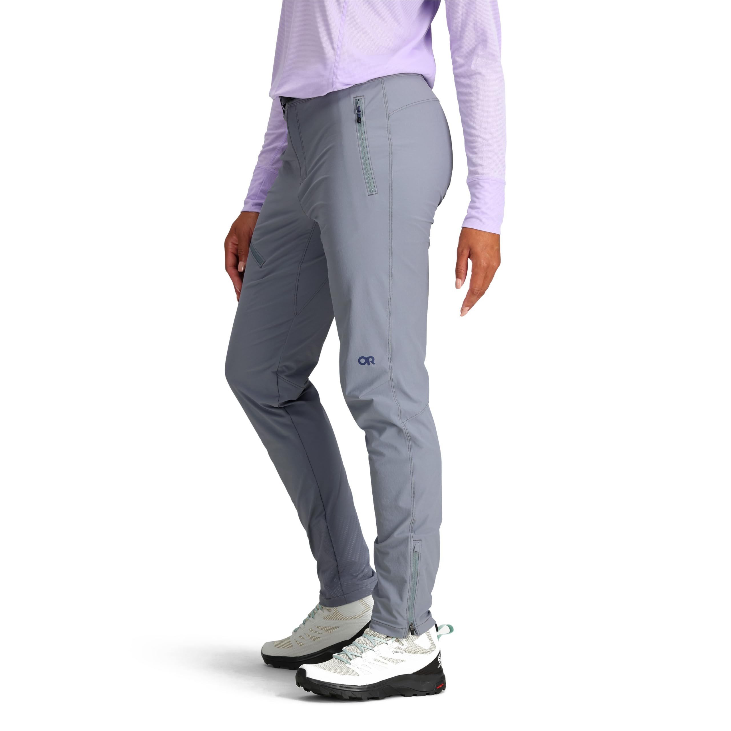 Outdoor Research Cirque Lite Pants zipper gusset enabling freer movement