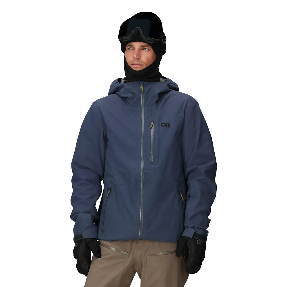 Outdoor Research Cloudchaser 3L jacket front view, waterproof and windproof shell for backcountry skiing.