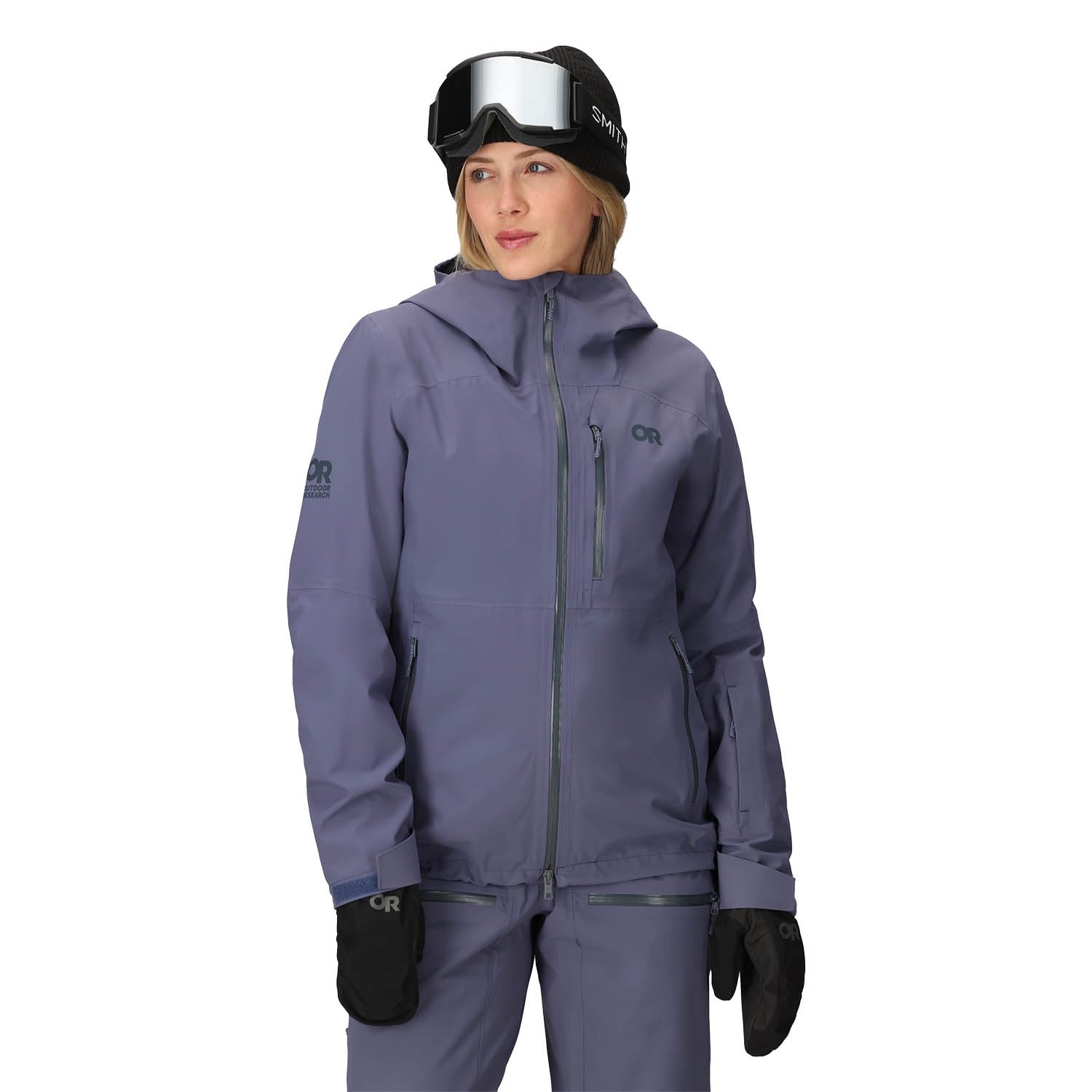 Outdoor Research Cloudchaser 3L jacket with summit hood protects against wind and rain