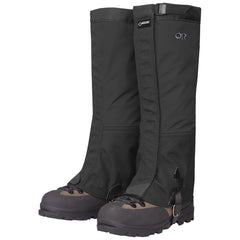 Outdoor Research Crocodile Gaiters in black, large, shield boots from rain and mud