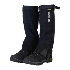 Outdoor Research Crocodile Gaiters top view with abrasion-resistant Cordura panel