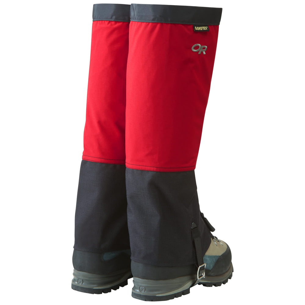 Outdoor Research Crocodile GORE-TEX gaiters, side view, durable waterproof protection during hikes.