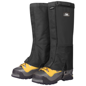 Outdoor Research Expedition Crocodile Classic gaiters with front closure for secure fit and all-weather boot protection.