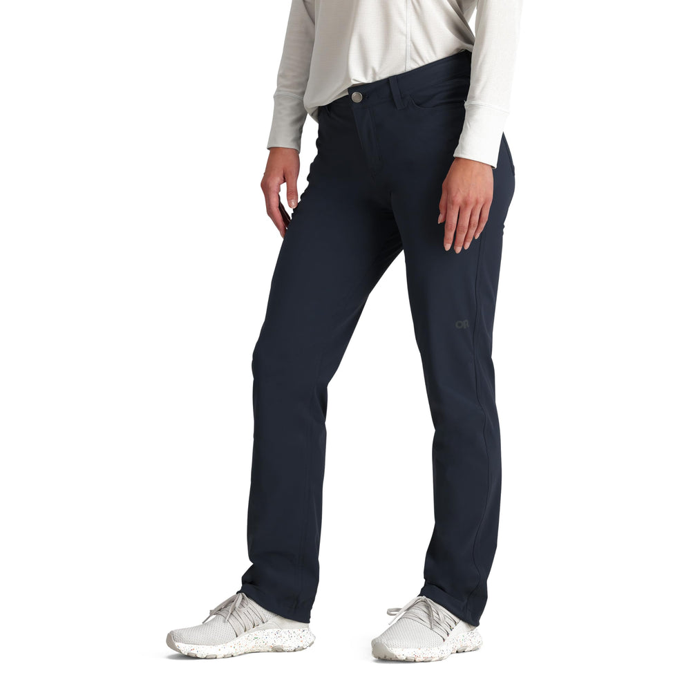 Outdoor Research Ferrosi pants waist closure detail for secure fit on climbs