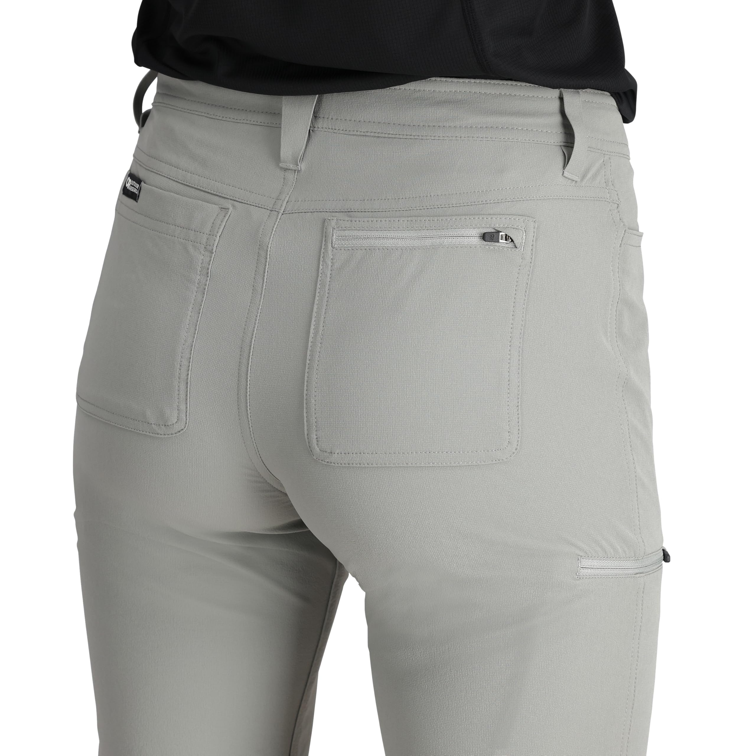 Outdoor Research Ferrosi Pants short inseam pocket detail; secure storage for essentials