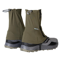 Outdoor Research Ferrosi Trail Gaiters ankle close-up highlighting adjustable instep strap for a secure fit.