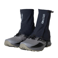 Outdoor Research Ferrosi Trail Gaiters water resistance close-up on rugged terrain for protection