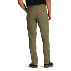 Outdoor Research Ferrosi Transit Pants stretch fabric closeup demonstrates flexible movement for climbs.