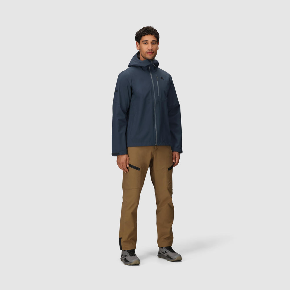 Outdoor Research Foray 3L jacket back hem vent enhances breathability