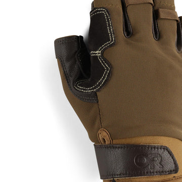 Outdoor Research Fossil Rock II gloves wrist closure view, secure gusseted entry with hook-and-loop