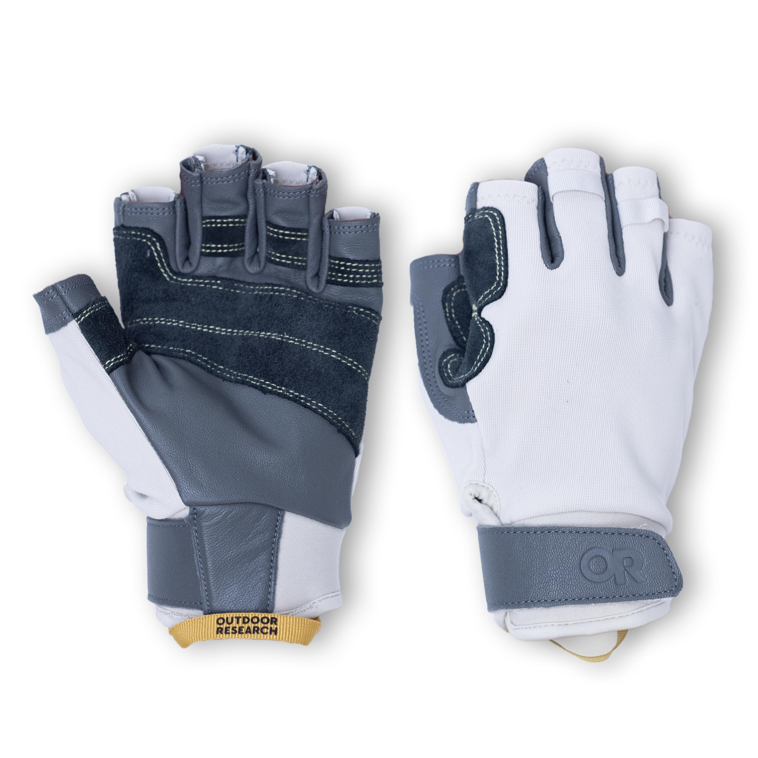 Outdoor Research Fossil Rock II gloves in Oyster, palm overlays, for dexterity and all-day comfort