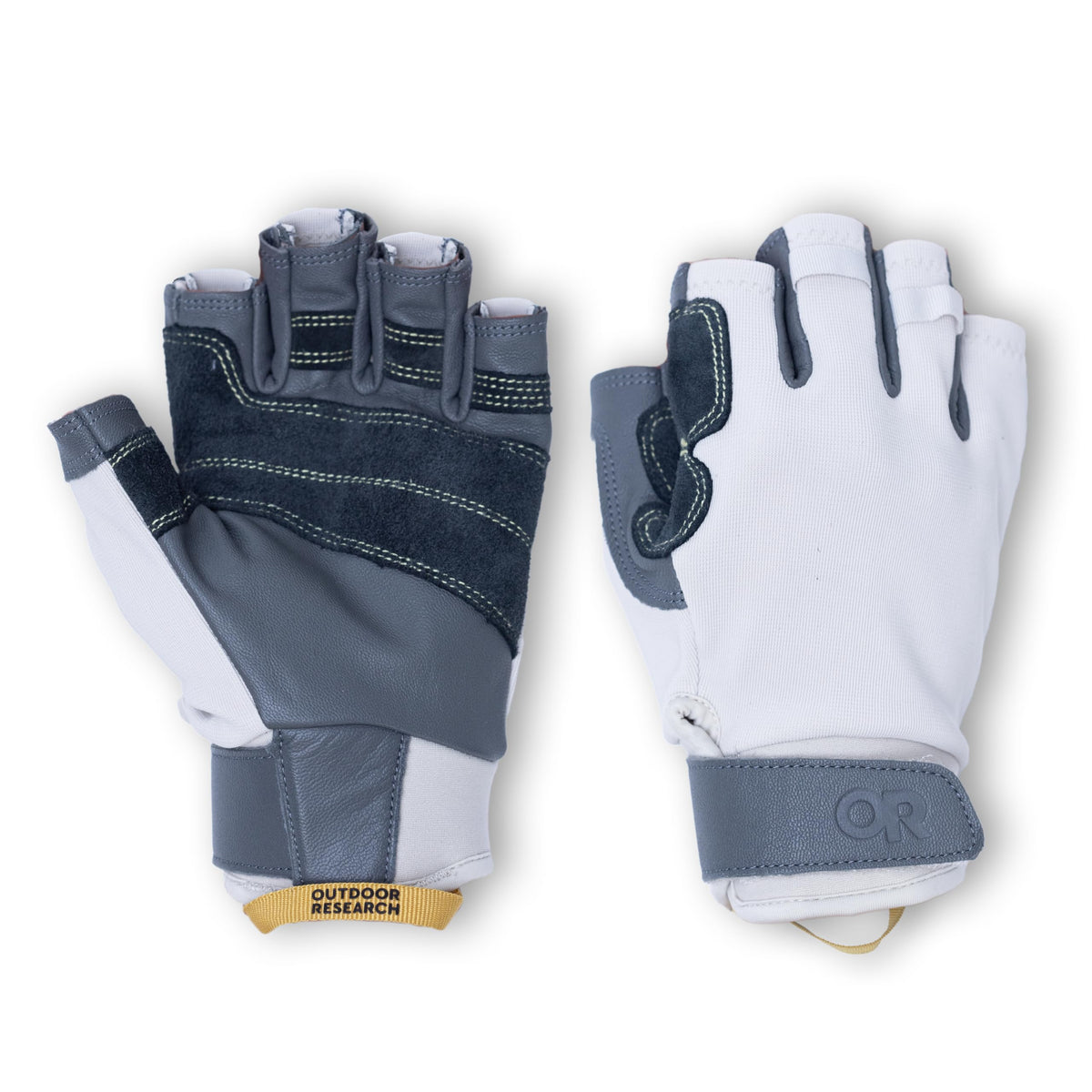 Outdoor Research Fossil Rock II gloves in Oyster, palm overlays, for dexterity and all-day comfort