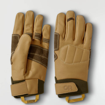 Outdoor Research Granite Gloves: full-finger dexterity for belaying and rope handling.