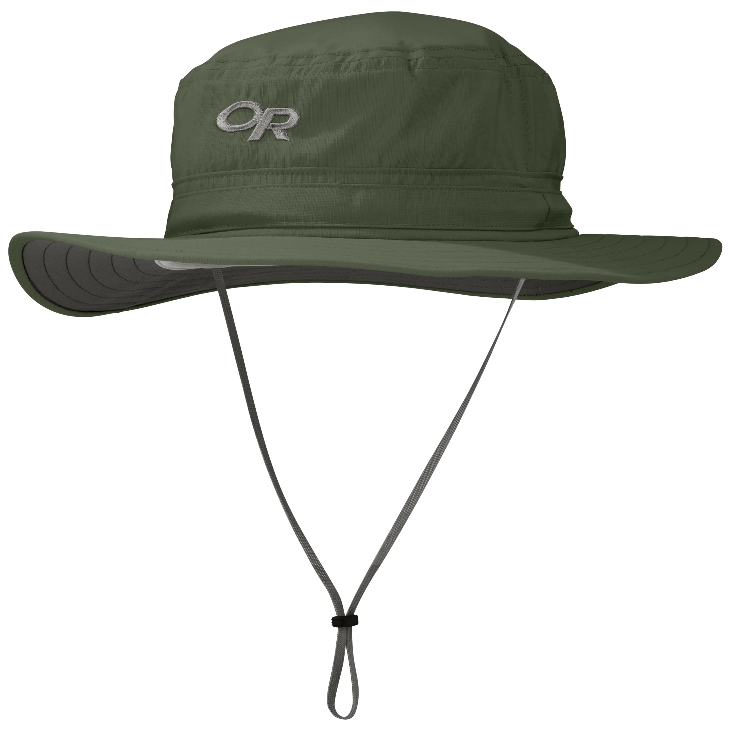 Outdoor Research Helios Sun Hat Fatigue Medium front view offers UPF 50+ sun protection.