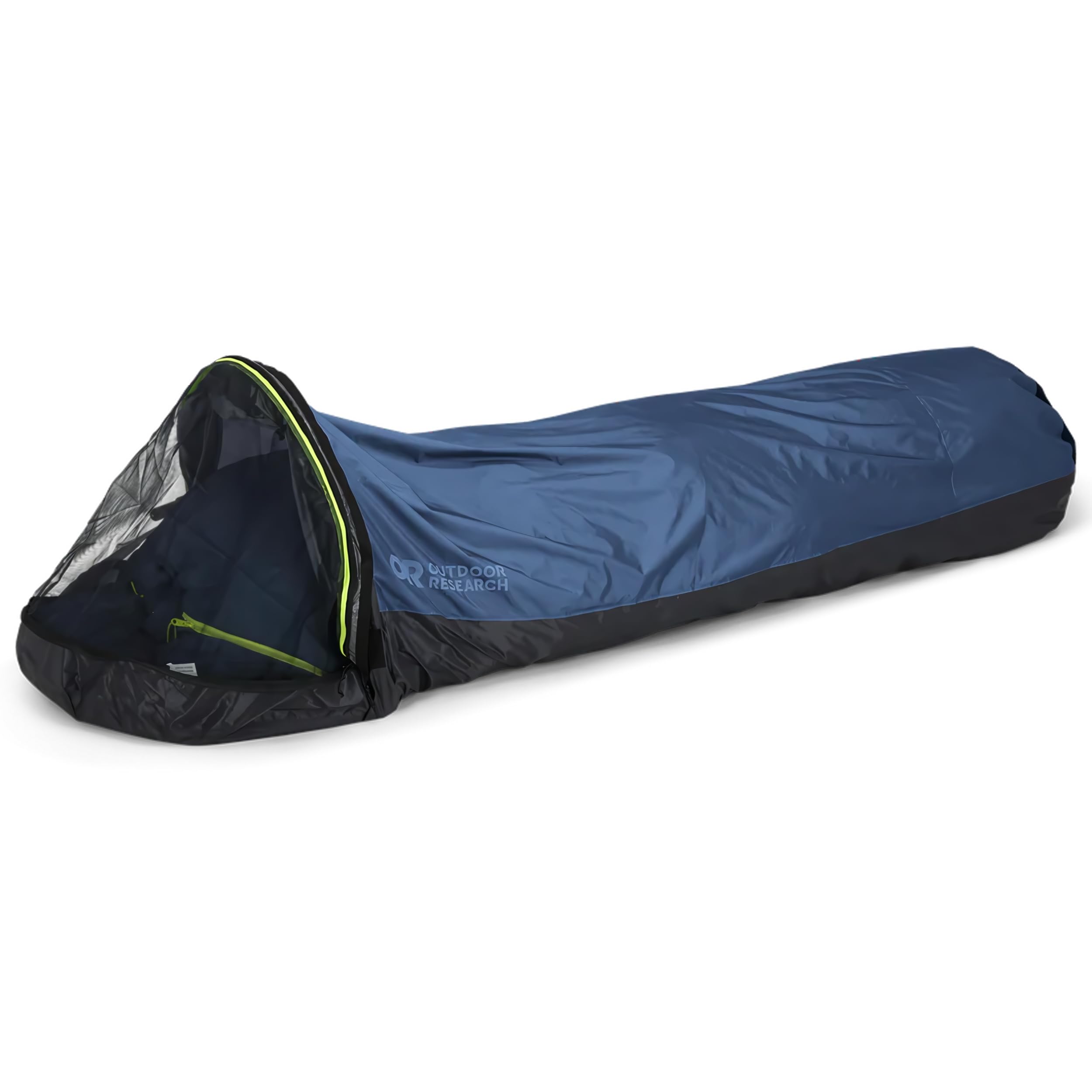 Outdoor Research Helium Bivy no-see-um mesh canopy for bug-free sleep.
