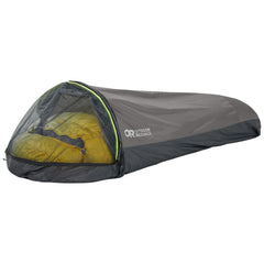Outdoor Research Helium Bivy pack-setup highlights ultralight design for backcountry travel
