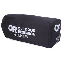 Outdoor Research Helium Bivy slate in-use setup for quick night shelter