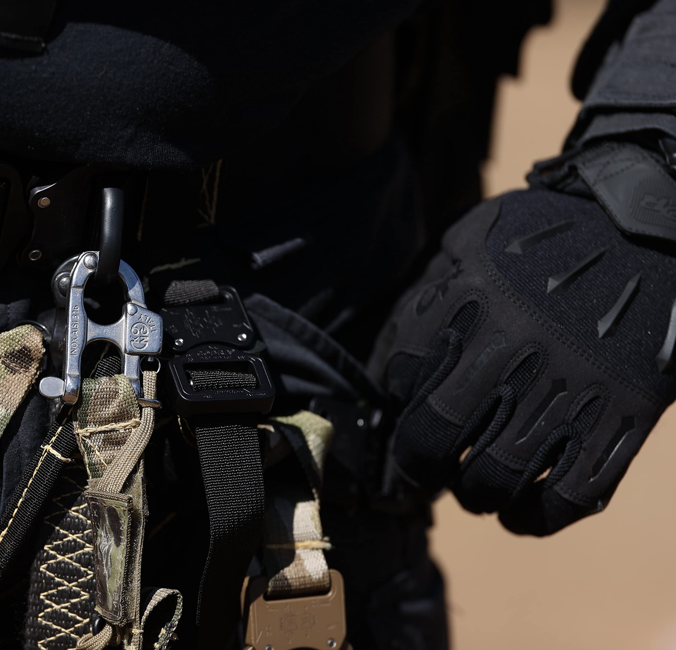 Outdoor Research Ironsight Sensor Gloves cuff close showing easy on/off with hook-and-loop.
