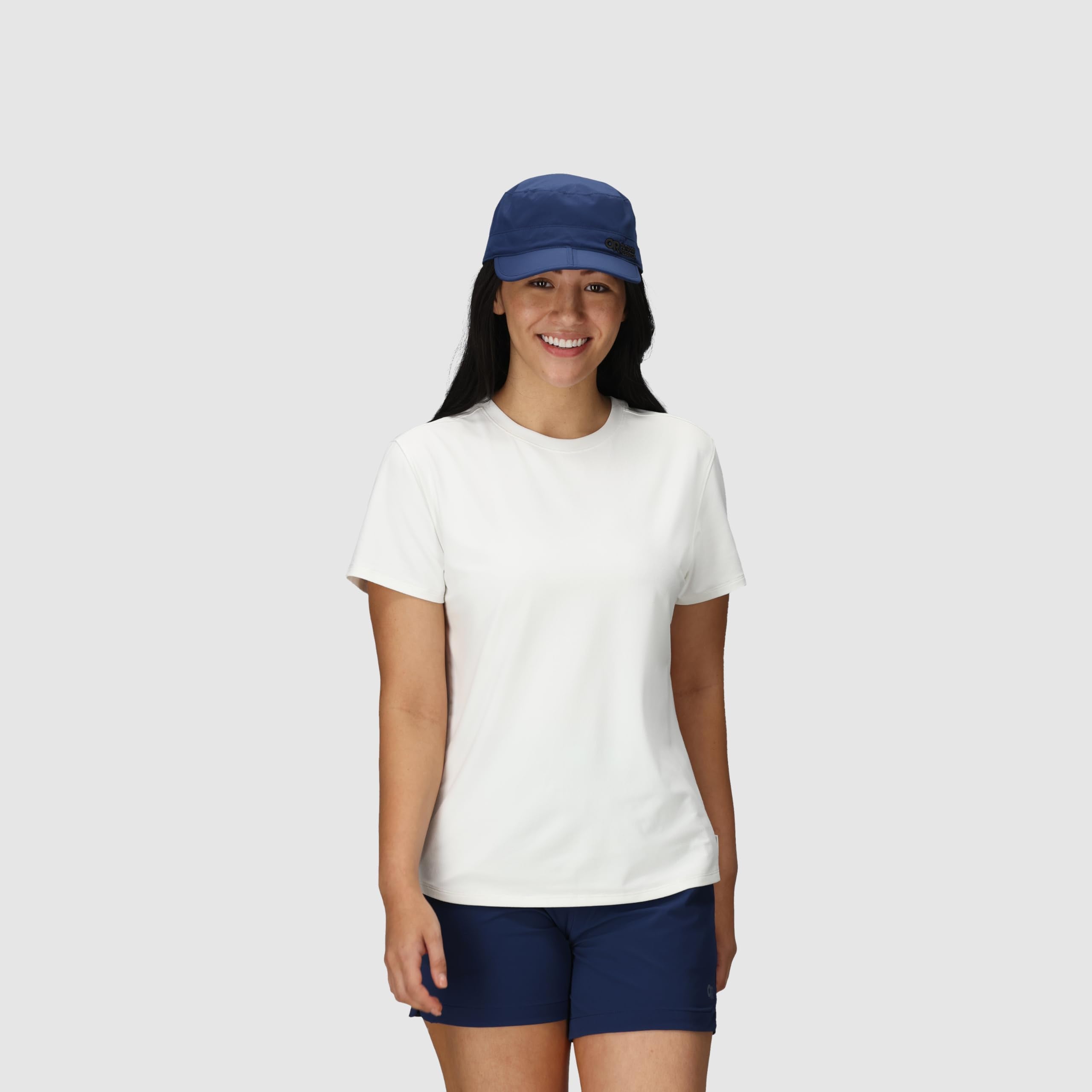 Outdoor Research Radar Pocket Cap Cenote XL logo closeup emphasizes durable branding