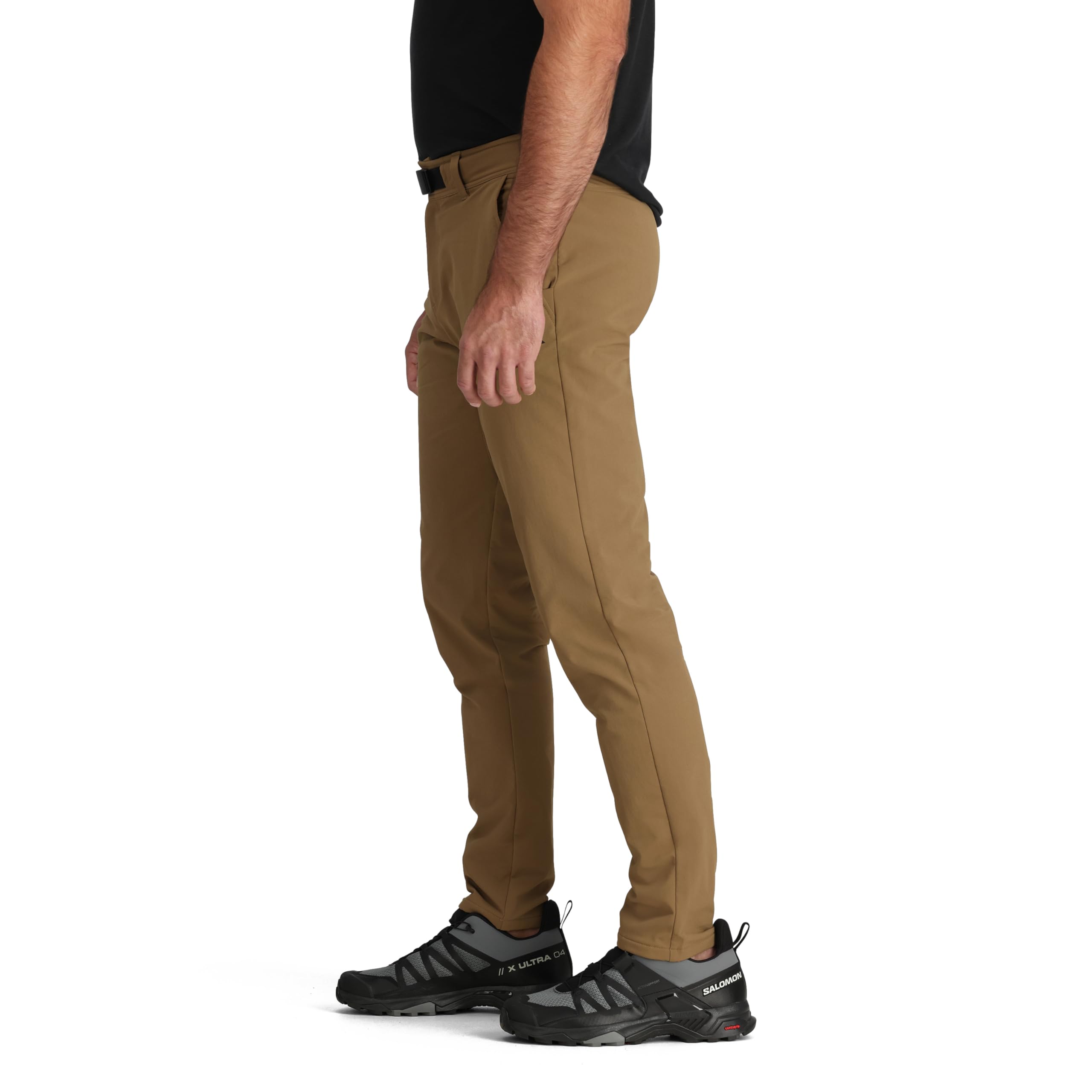 Outdoor Research Rialto fleece-lined pants back view highlighting abrasion-resistant fabric.