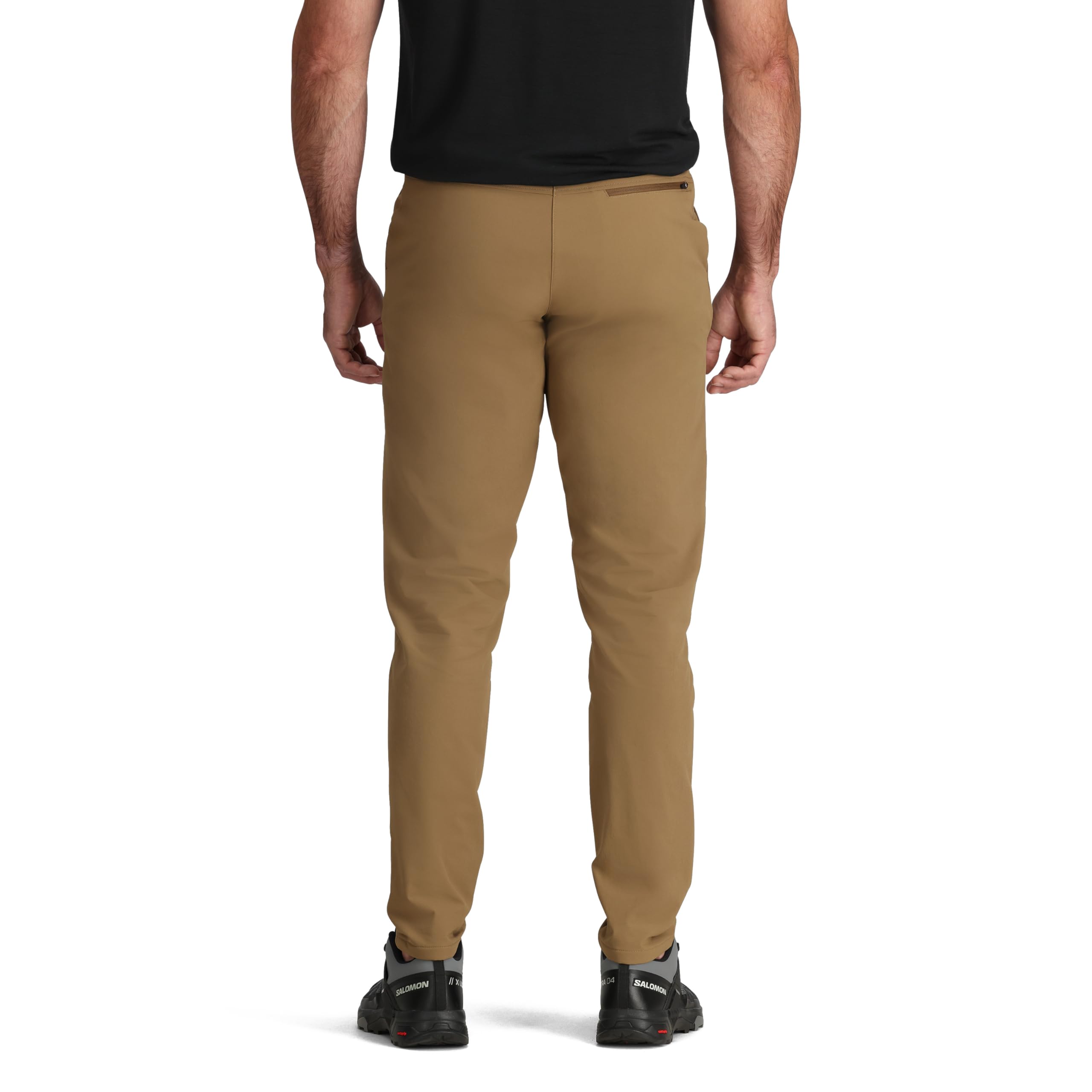 Outdoor Research Rialto fleece-lined pants side view with cargo pockets for gear.