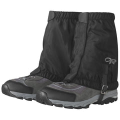 Outdoor Research Rocky Mountain Low Gaiters instep strap close-up shows durable attachment on footwear.