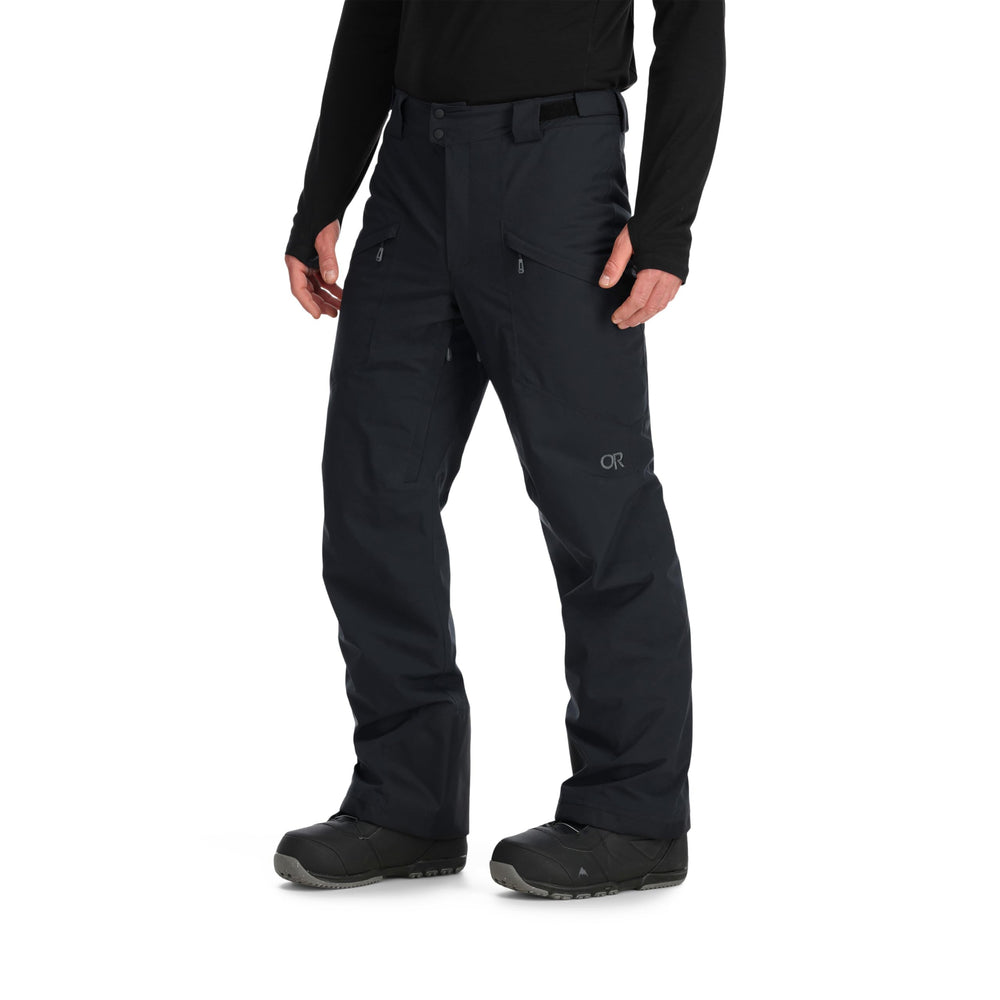 Outdoor Research Snowcrew Pants close-up detail emphasizes sturdy seams