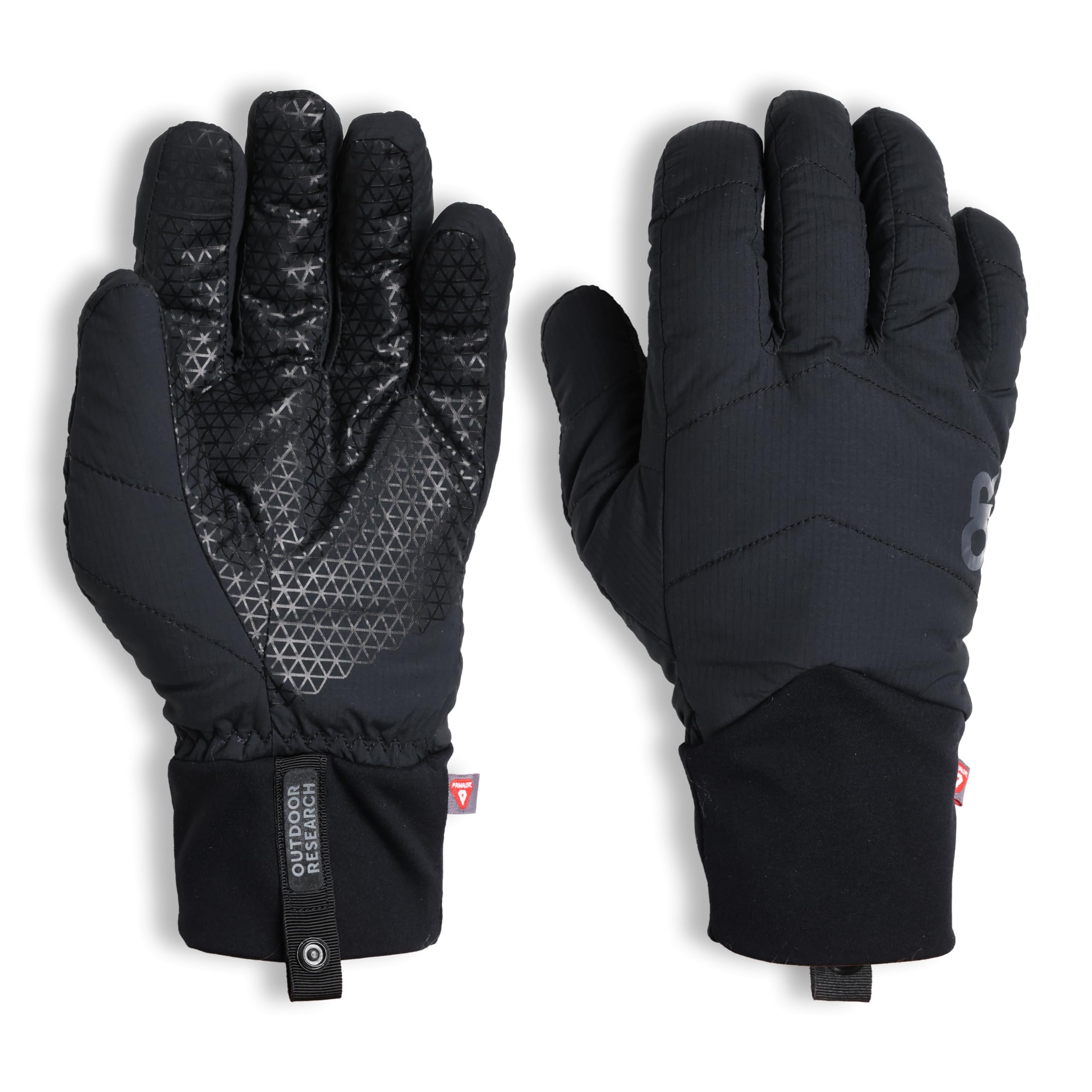 Outdoor Research Stowe Aerogel Gloves with touchscreen compatibility for cold-weather use.