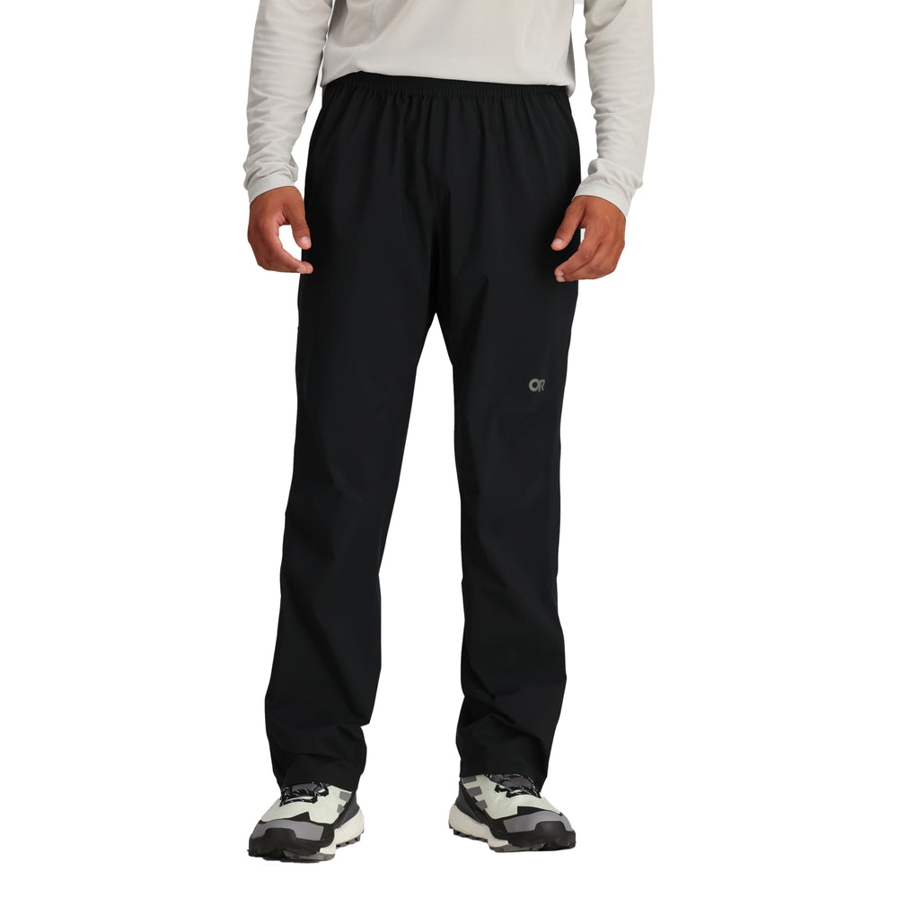 Outdoor Research Stratoburst pants front view with stretch for mobility.