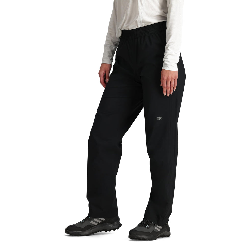 Outdoor Research Stratoburst Stretch Rain Pants back view highlighting seat coverage.