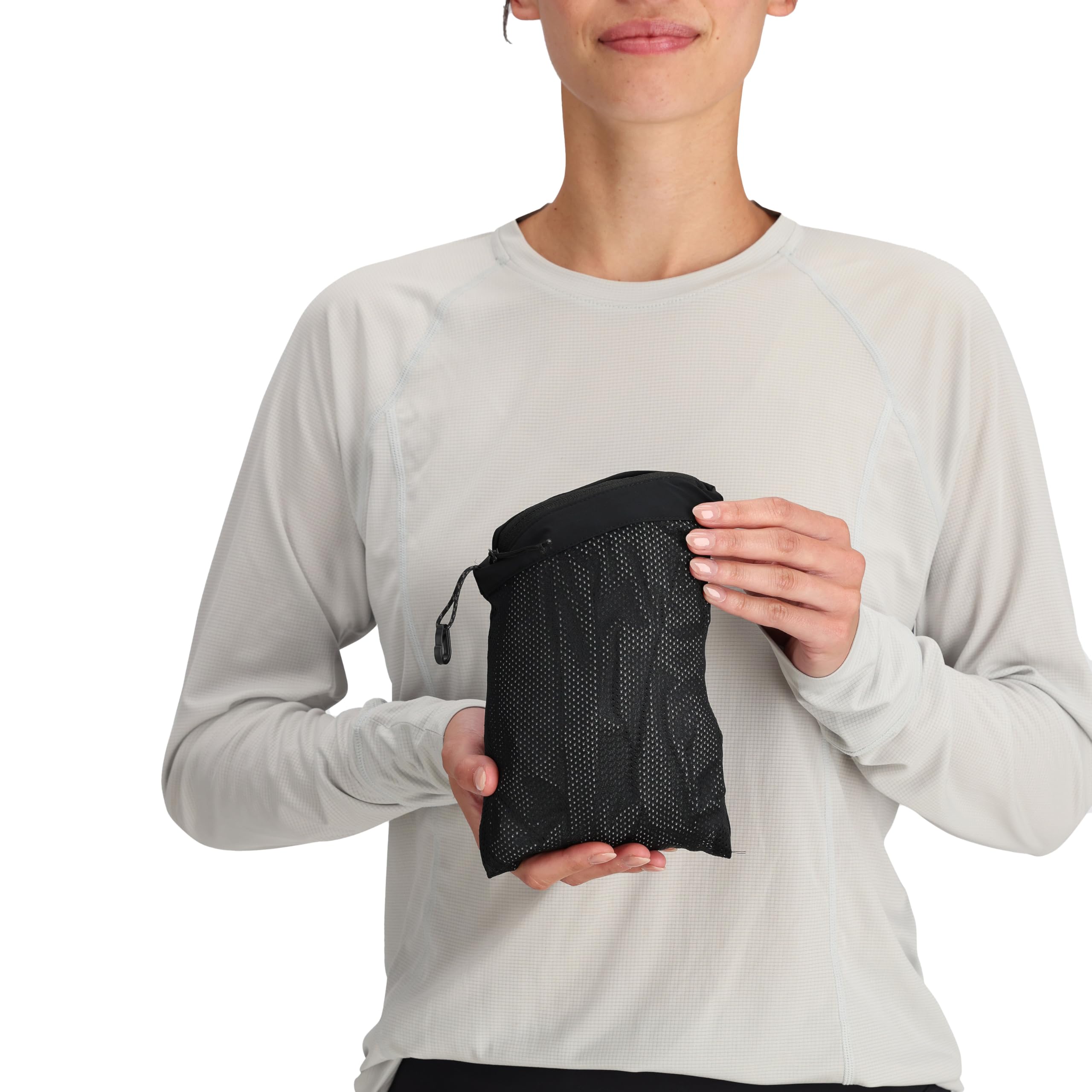 Outdoor Research Stratoburst Stretch Rain Pants worn during a trail hike.