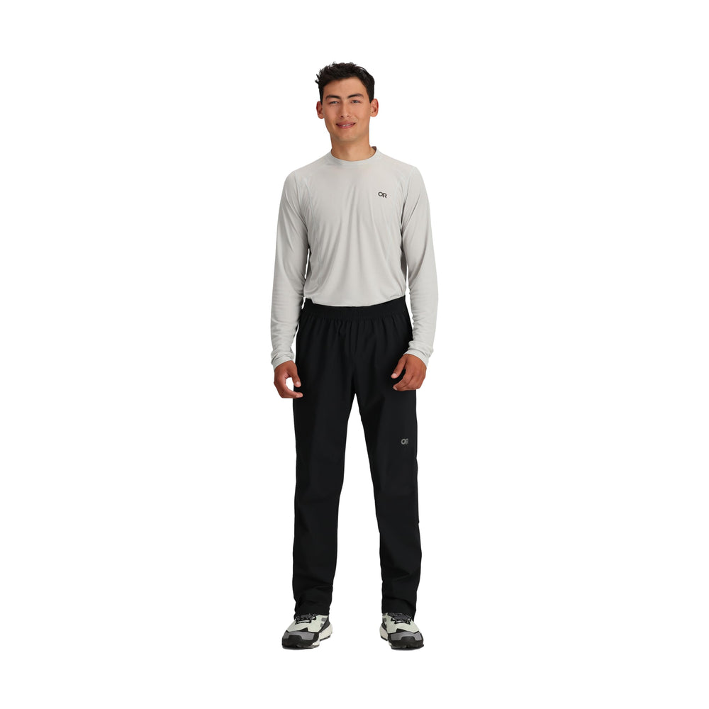 Outdoor Research Stratoburst waistband close-up showing adjustable fit.