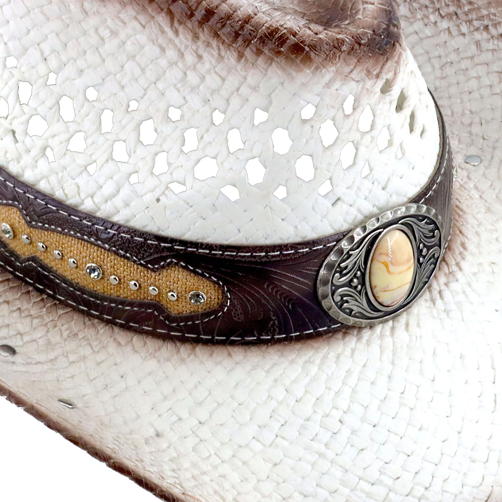 Outdoor-ready straw cowboy hat for men and women