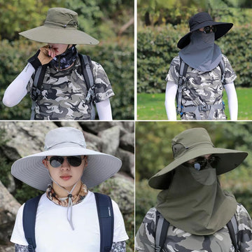 Removable peak and breathable mesh top on sun hat