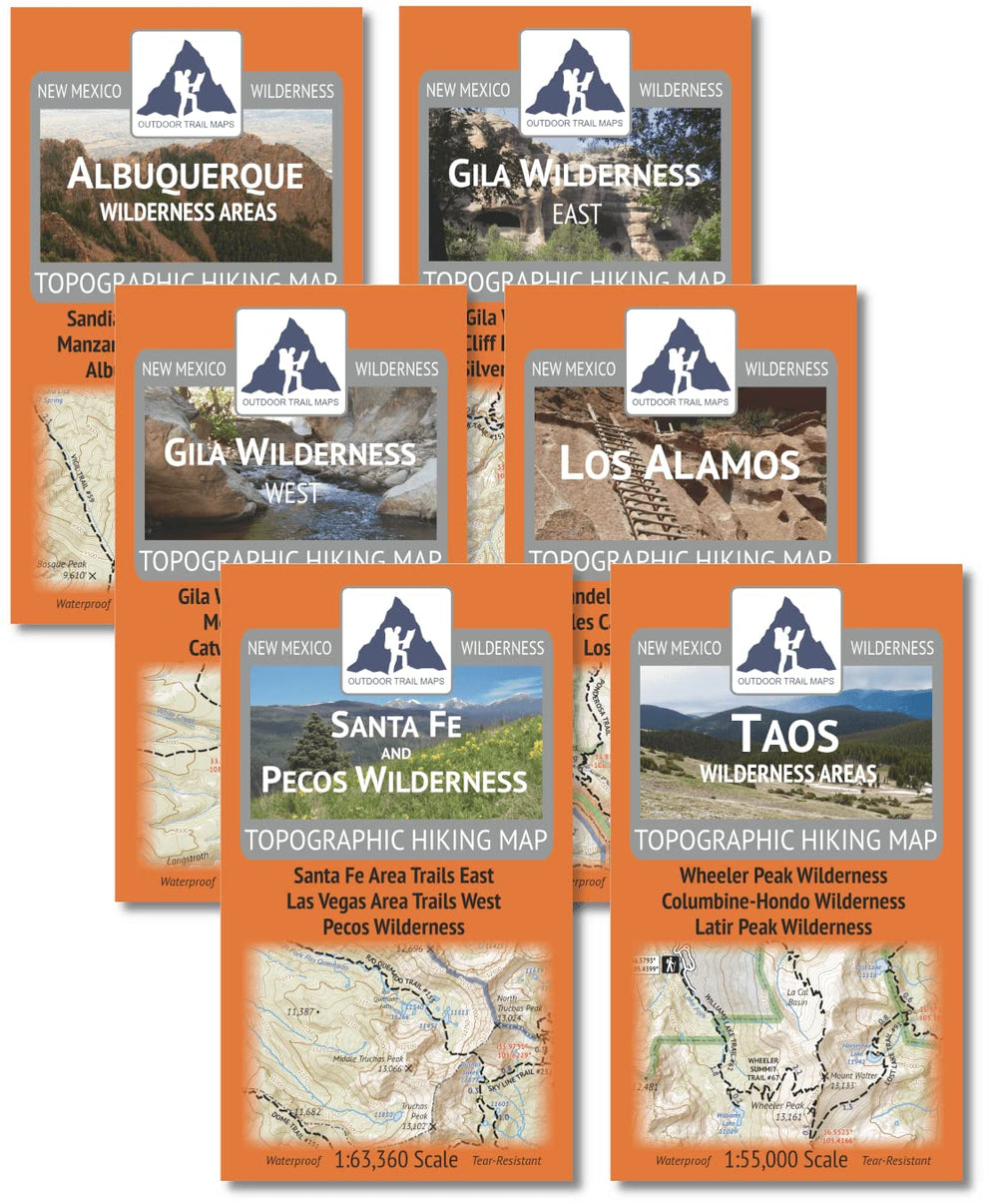 Outdoor Trail Maps Albuquerque Wilderness Areas map for precise on-trail navigation