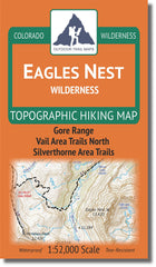 Outdoor Trail Maps Eagles Nest Wilderness map cover shows rugged terrain for planning.