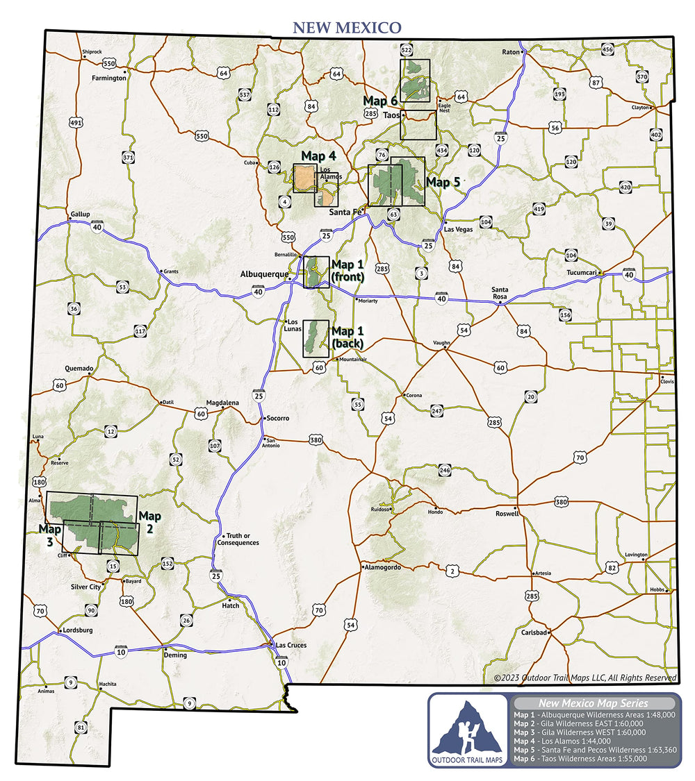 Outdoor Trail Maps Gila Wilderness East map for reliable terrain insight