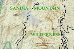 Outdoor Trail Maps Gila Wilderness West map for route planning and distances