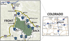 Outdoor Trail Maps Maroon Bells back cover showing eastern trails for full wilderness planning.