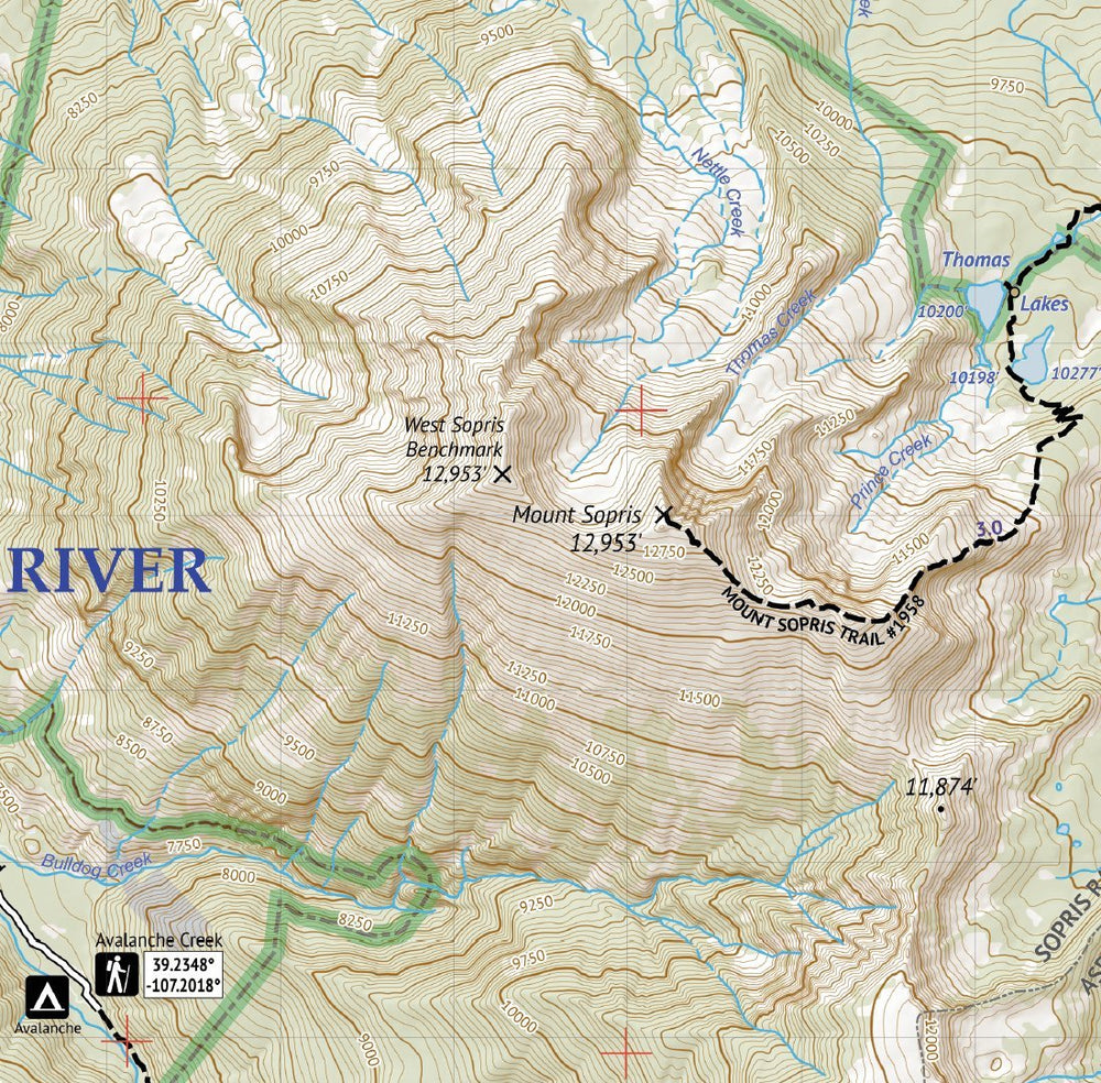 Outdoor Trail Maps Maroon Bells waterproof design keeps you covered in rain.