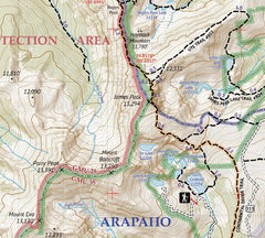 Outdoor Trail Maps Mount Audubon topo supports confident summit planning.