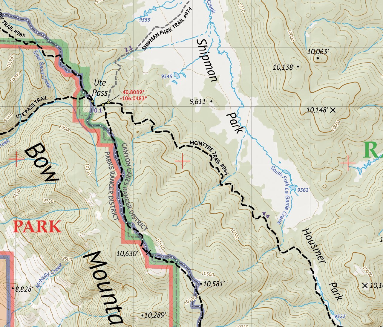 Outdoor Trail Maps Rawah Wilderness map compact fold enables pocket-ready navigation on trails