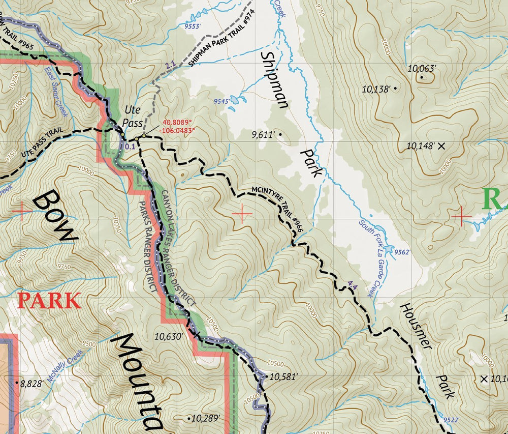 Outdoor Trail Maps Rawah Wilderness map compact fold enables pocket-ready navigation on trails