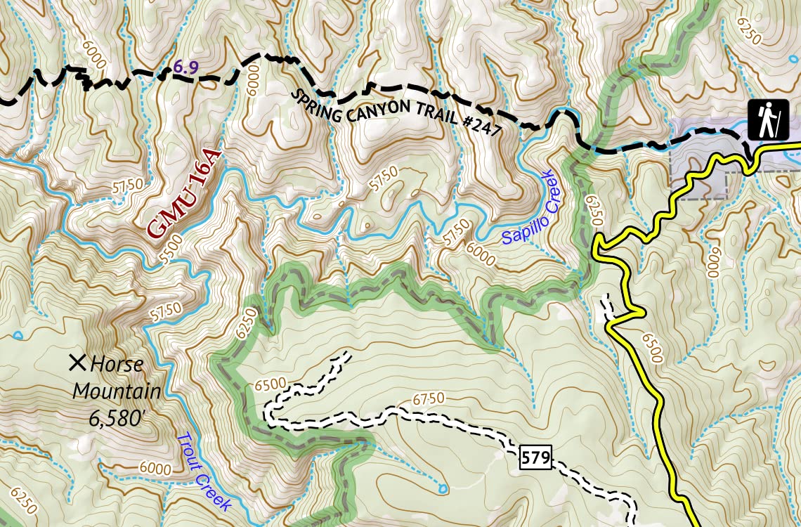Outdoor Trail Maps Santa Fe and Pecos Wilderness map for orientation