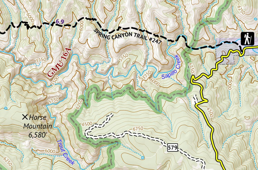 Outdoor Trail Maps Santa Fe and Pecos Wilderness map for orientation