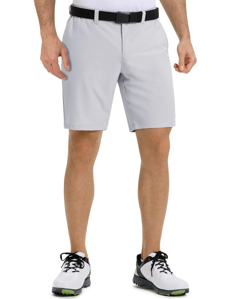 Outdoor Ventures men's golf shorts front view highlights lightweight stretch comfort on the course.
