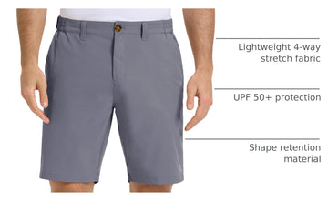 Outdoor Ventures mens golf shorts back pockets for secure storage on course.