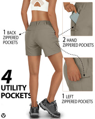 Outdoor Ventures women's hiking shorts cargo-pockets secure space for essentials