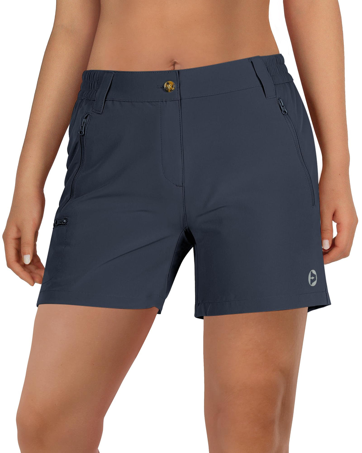 Outdoor Ventures women's hiking shorts close-up stretch fabric for quick-dry comfort during hikes